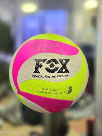 خرید توپ والیبال فاکس Fox سایز 5 رویه چرم مصنوعی تیوپ بوتیل مخصوص سالن