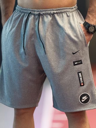 شلوارک بگ نایک (Nike) 🩳 | پارچه غواصی لطیف با لوگو گلدوزی (ژله ای)